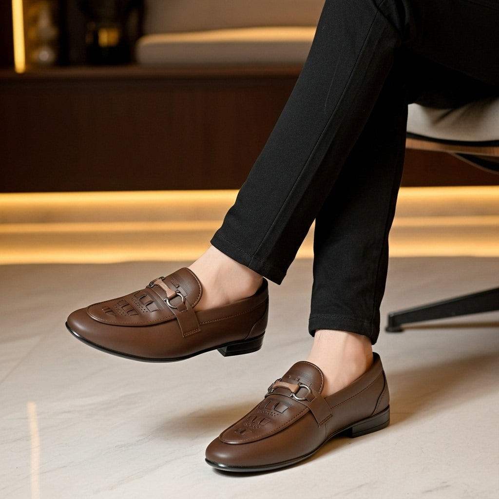 Regal Buckle Brown Loafers